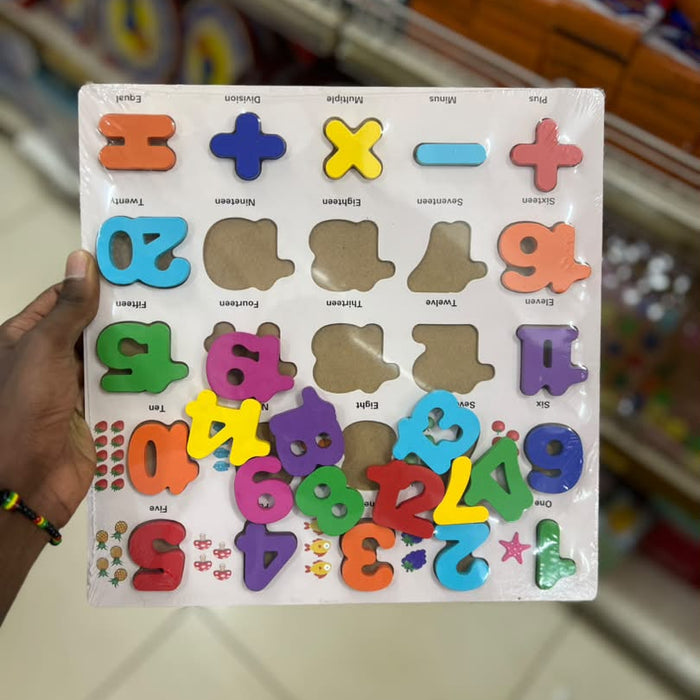 Wooden Math Numbers Puzzle