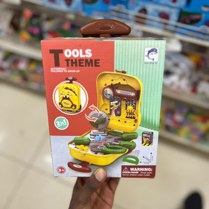 2-in-1 Kids Tool Set Trolley Case