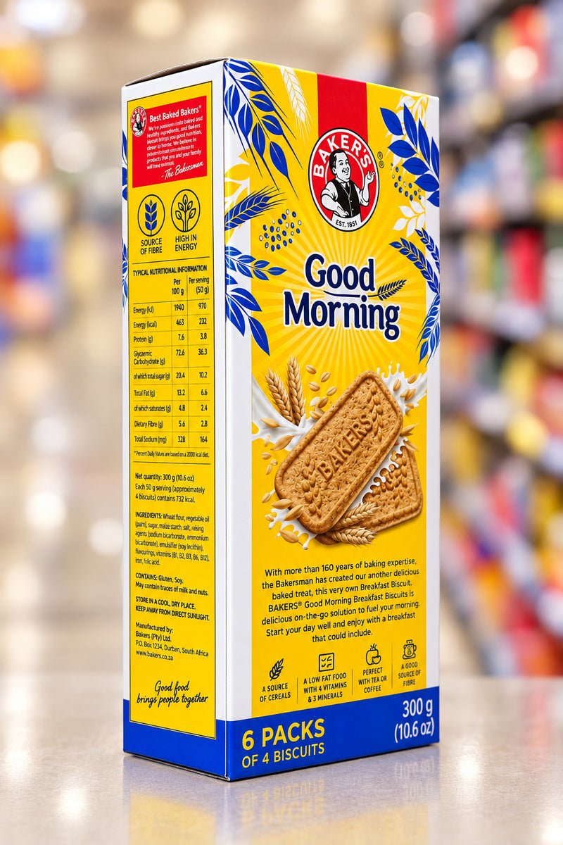 Bakers Good Morning Milk & Cereals Breakfast Biscuits 300g