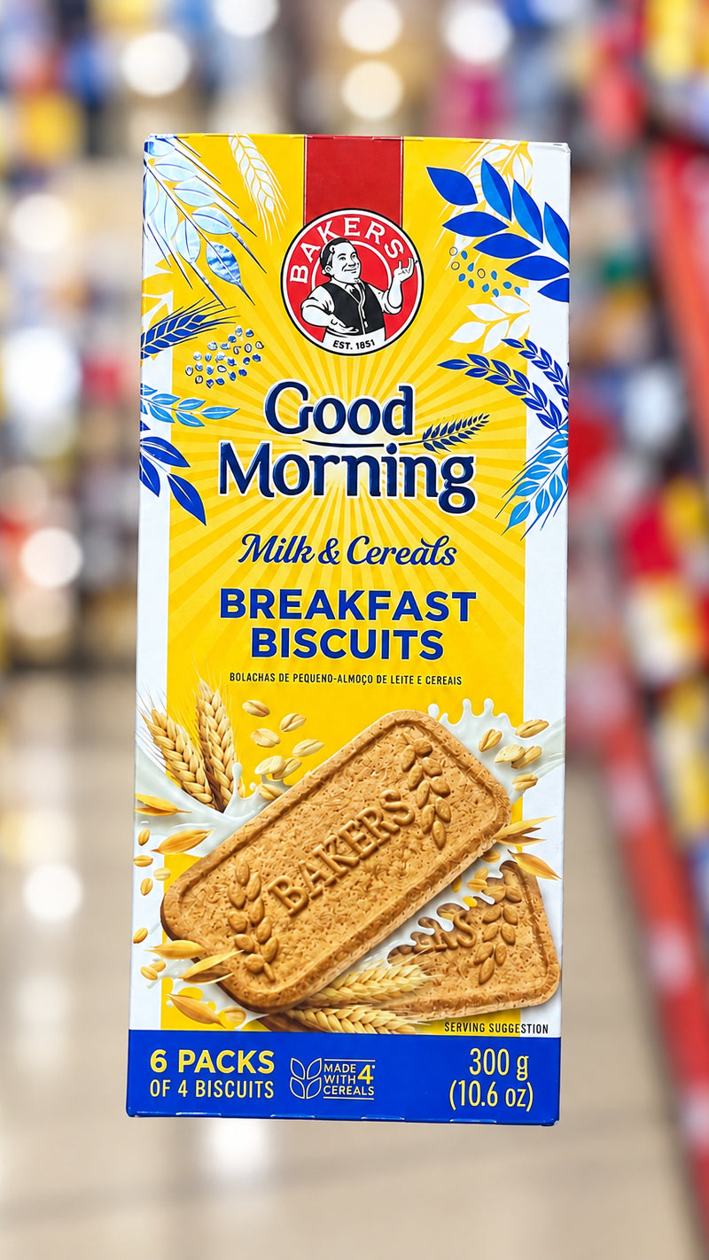 Bakers Good Morning Milk & Cereals Breakfast Biscuits 300g