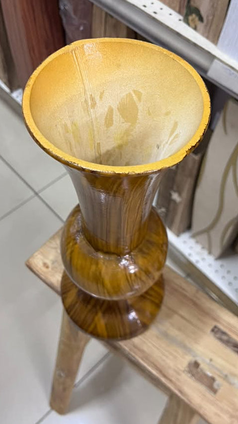 Wooden Pattern Floor Ceramic Vase