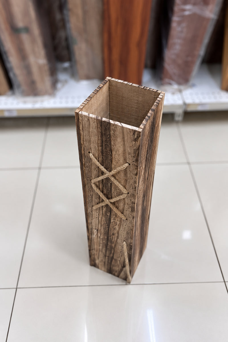 Rustic Wooden Decorative Vase