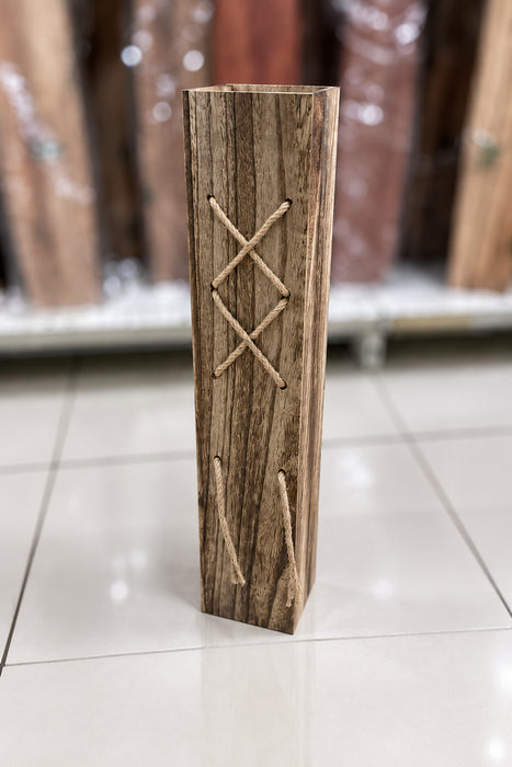 Rustic Wooden Decorative Vase