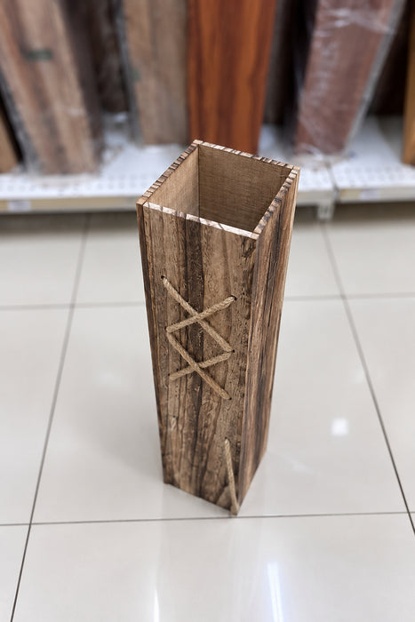 Rustic Wooden Decorative Vase