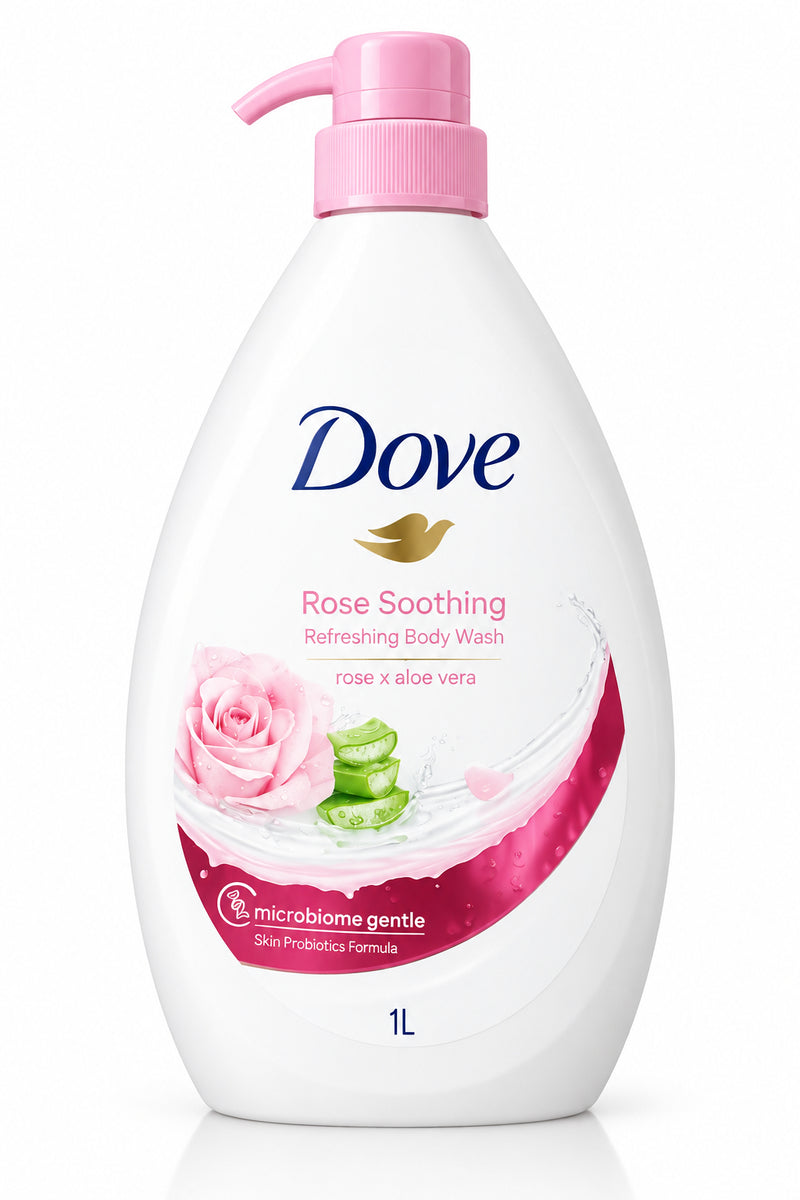 Dove Rose Soothing Refreshing Body Wash 1l