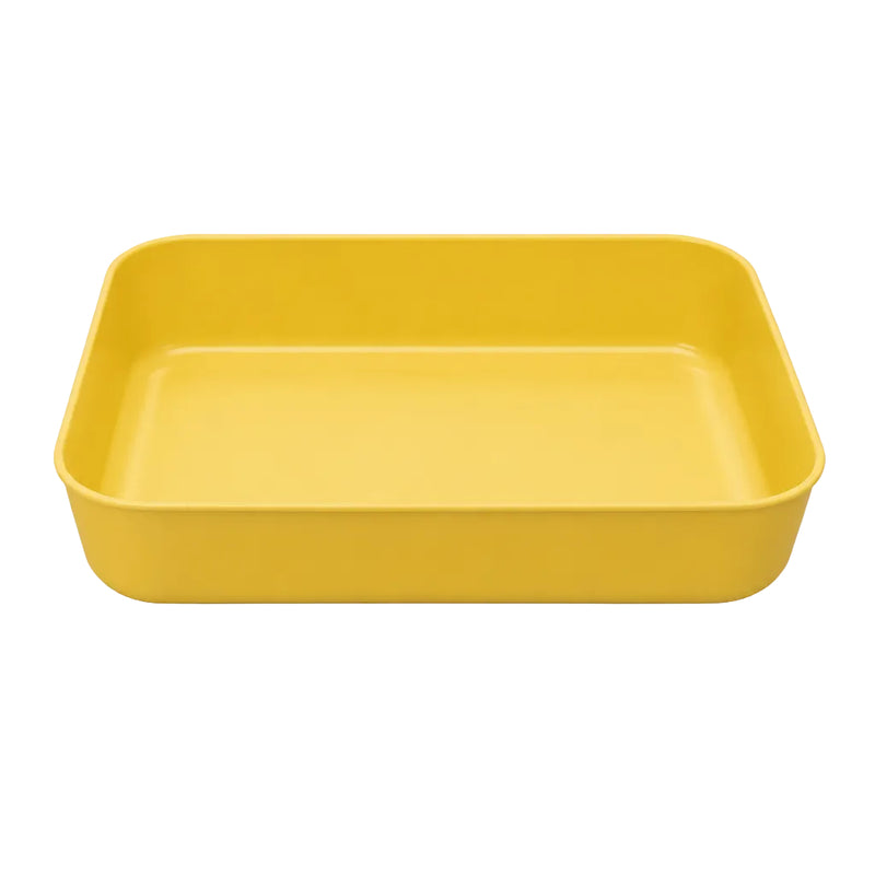Yellow Rectangular Deep Styrofoam Tray