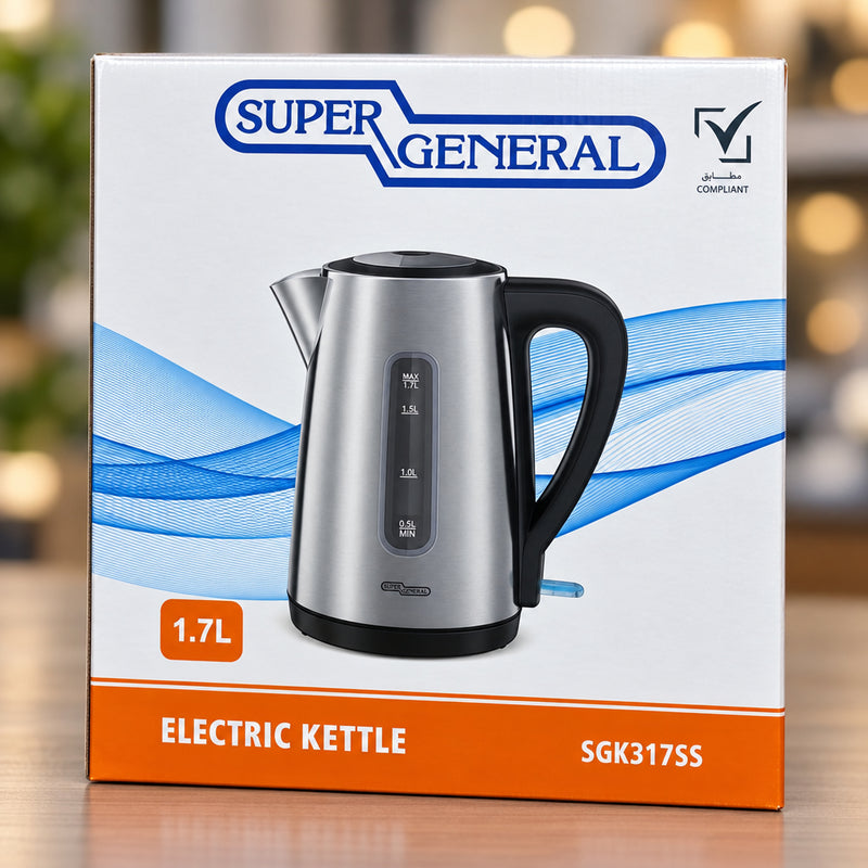Super General 1.7L Stainless Steel Electric Kettle (SGK317SS)