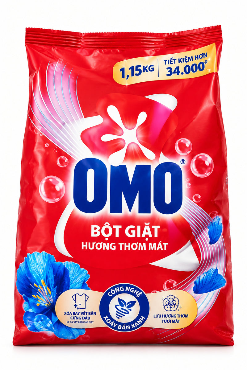 OMO Bột Giặt Hương Thơm Mát 1.15kg