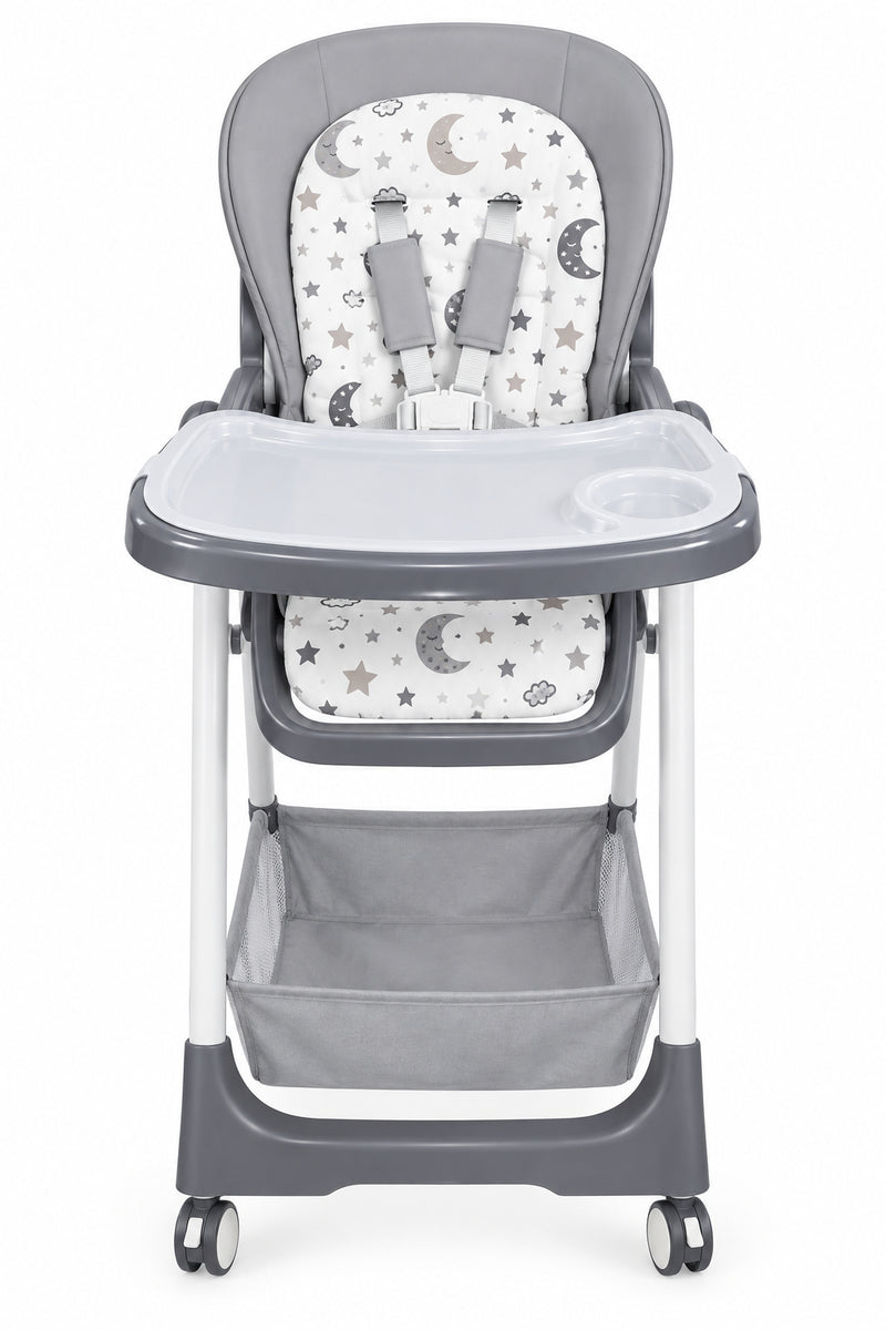 Adjustable Folding Baby High Chair with Removable Tray