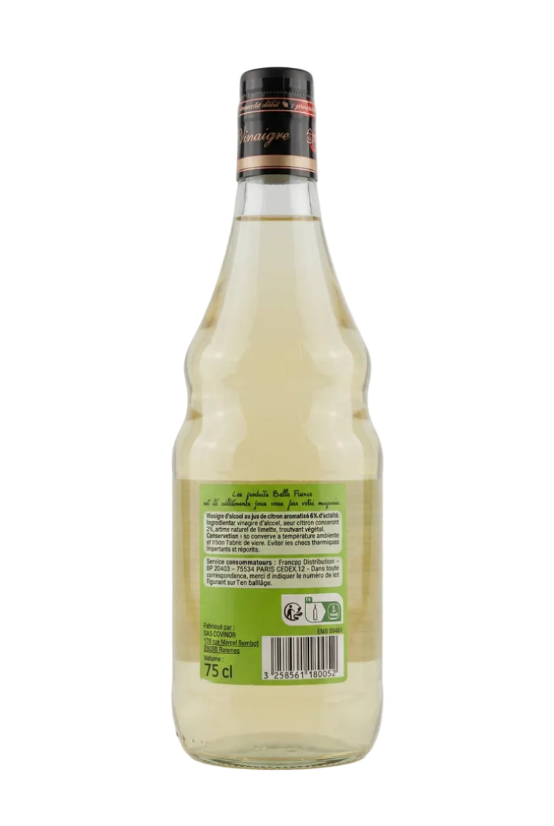 Belle France Vinaigre d'Alcool au Jus de Citron Aromatisé (6% d'acidité) 750ml
