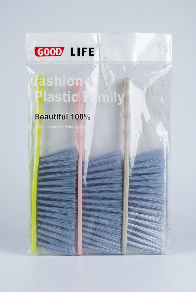 Good Life Fashion Plastic Bed Brush Set (3-Piece)