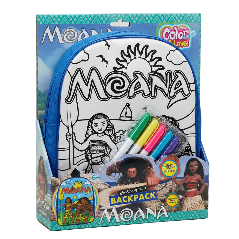 Moana Color Your Own Backpack Set Toy