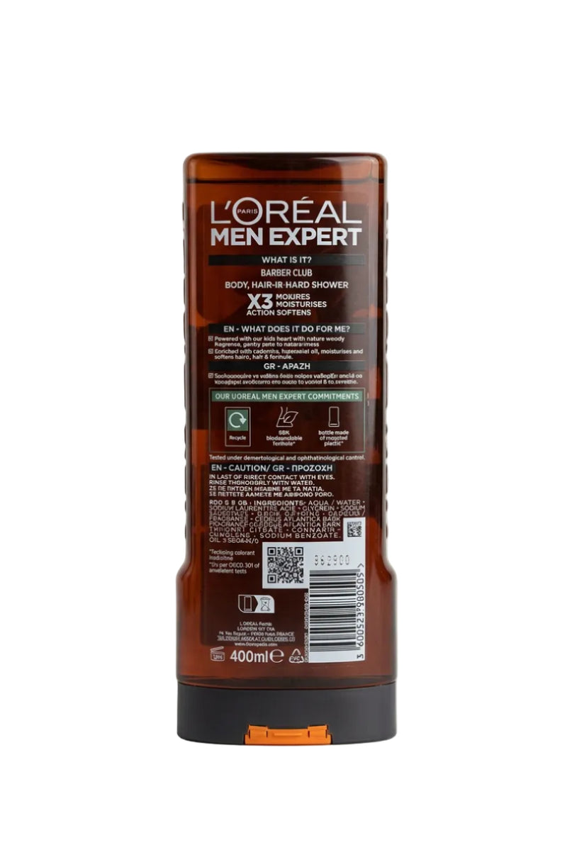 L'Oréal Men Expert Barber Club 3-in-1 Shower Gel (400ml)
