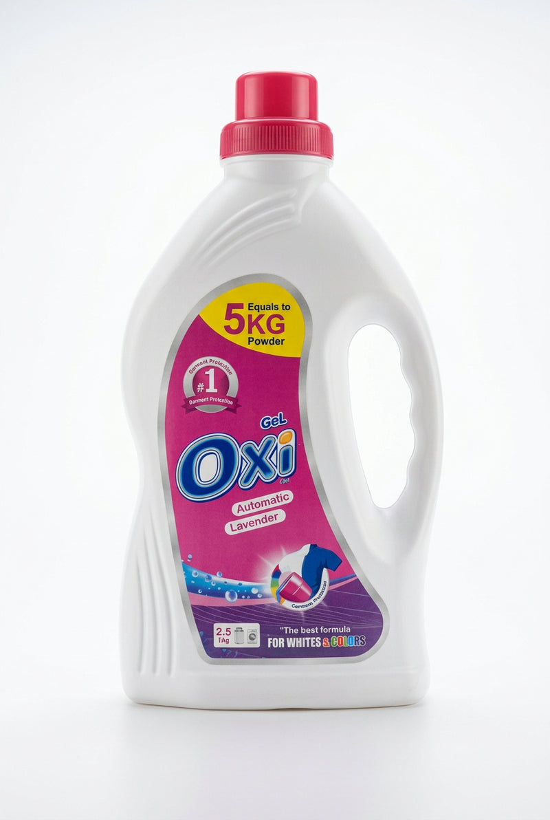 Oxi Gel Automatic Lavender Liquid Laundry Detergent both whites and colors 2.5L