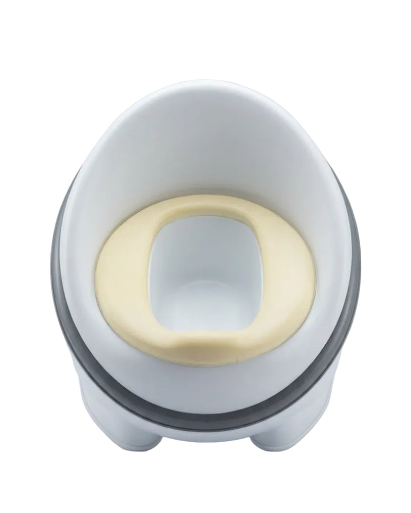 Ergonomic Toddler Training Potty Chair (White & Brown)