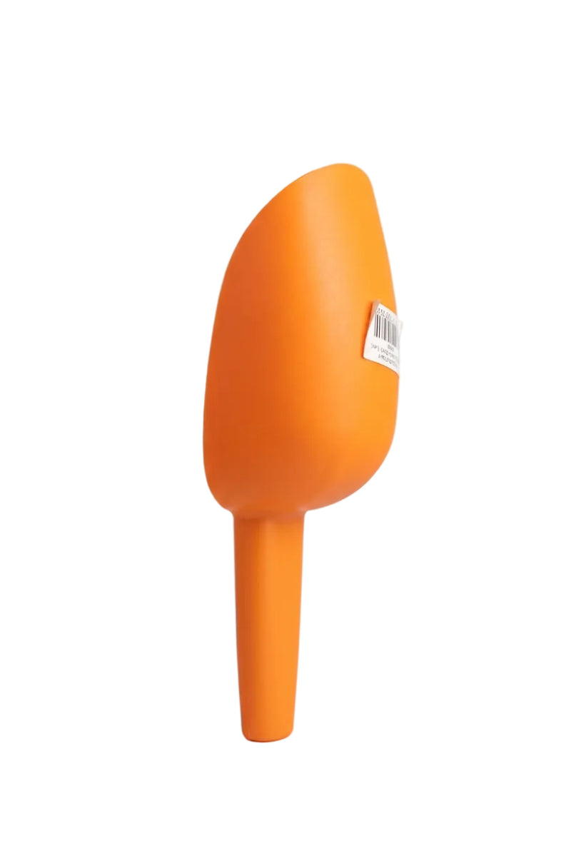 3-Piece Orange Plastic Kitchen Utility Scoop Set