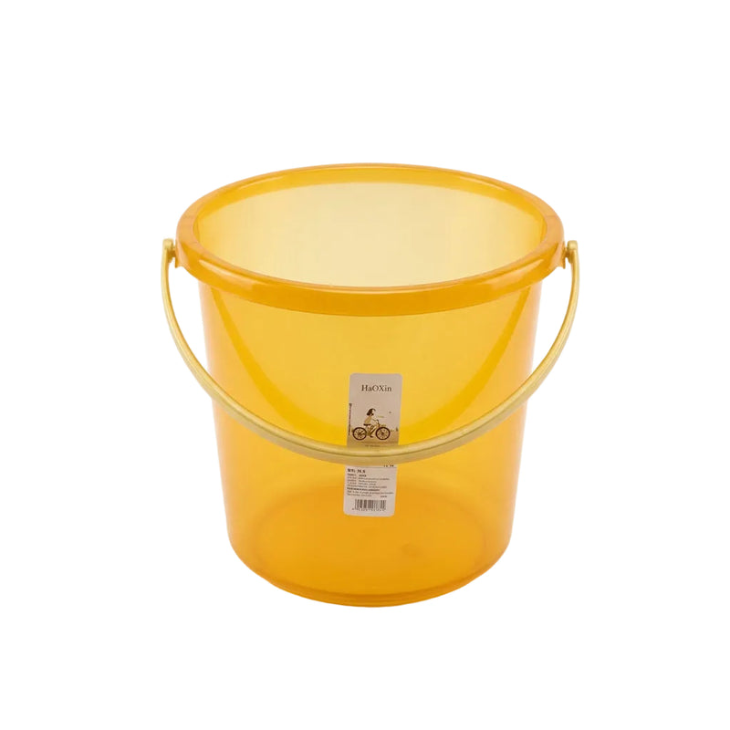 HaoXin Translucent Amber Plastic Bucket with Handle 10L