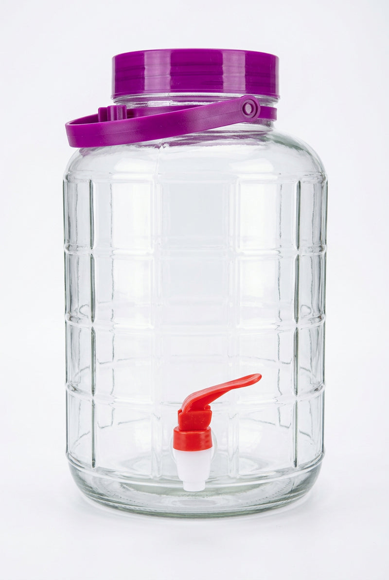 Glass Beverage Dispenser Jar with Tap(Robinet)
