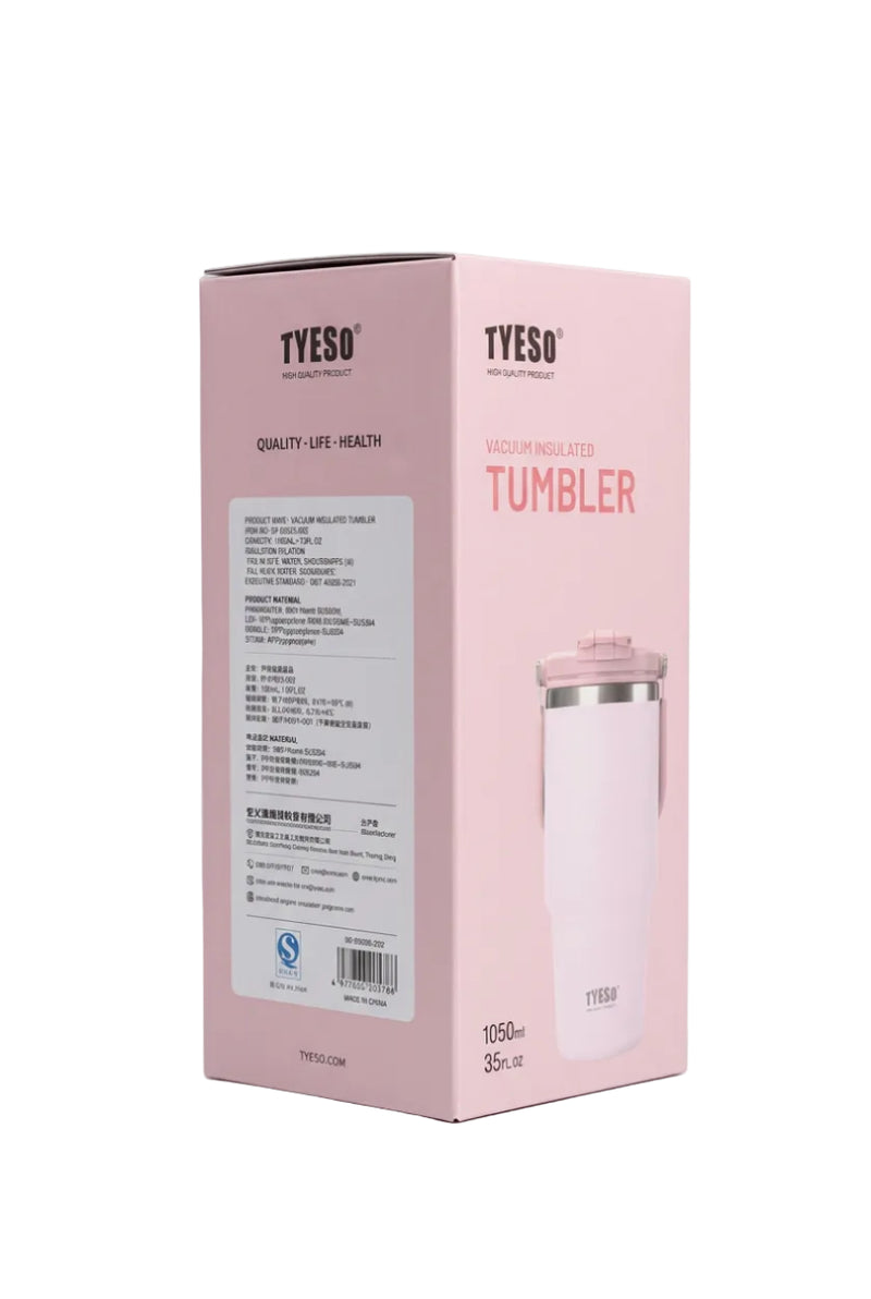 TYESO Vacuum Insulated Tumbler - 1050ml / 35.5 fl oz (Pink)
