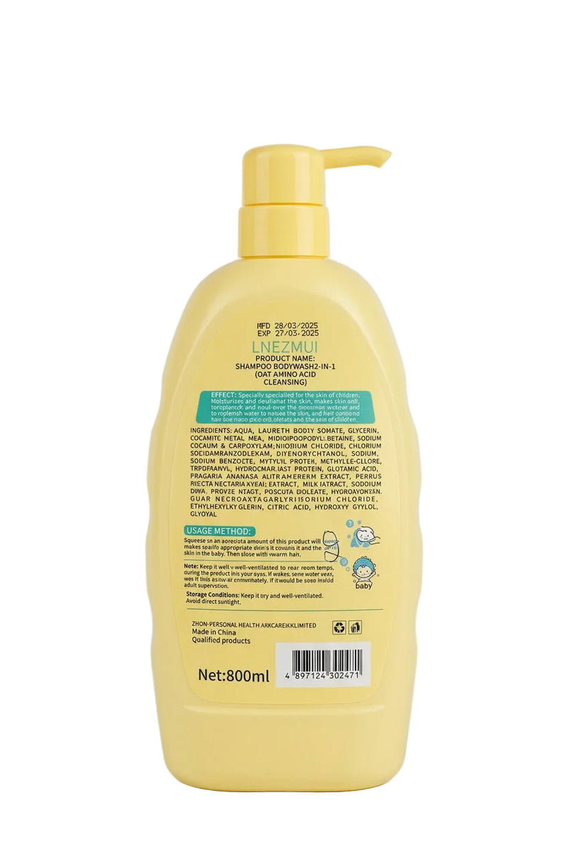 LNEZMUI Baby Infant 2-in-1 Shampoo & Body Wash - 800ml / 28.15 fl.oz