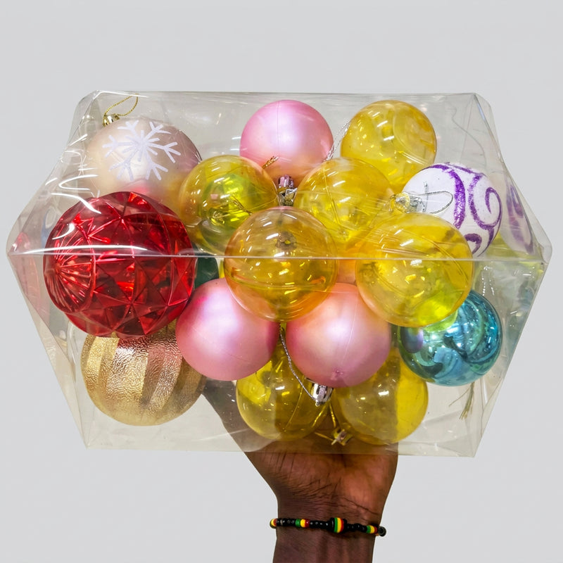 Multicolored Christmas Ball Ornaments Set