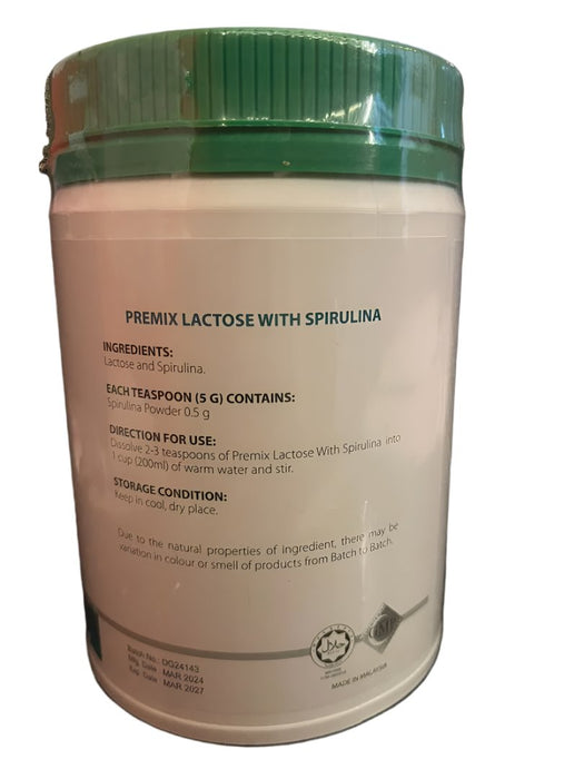 Premix Lactose With Spirulina 500g