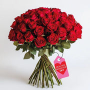 A Wrapped 100 Flowers Fresh Red Roses  Bouquet murukali.rw
