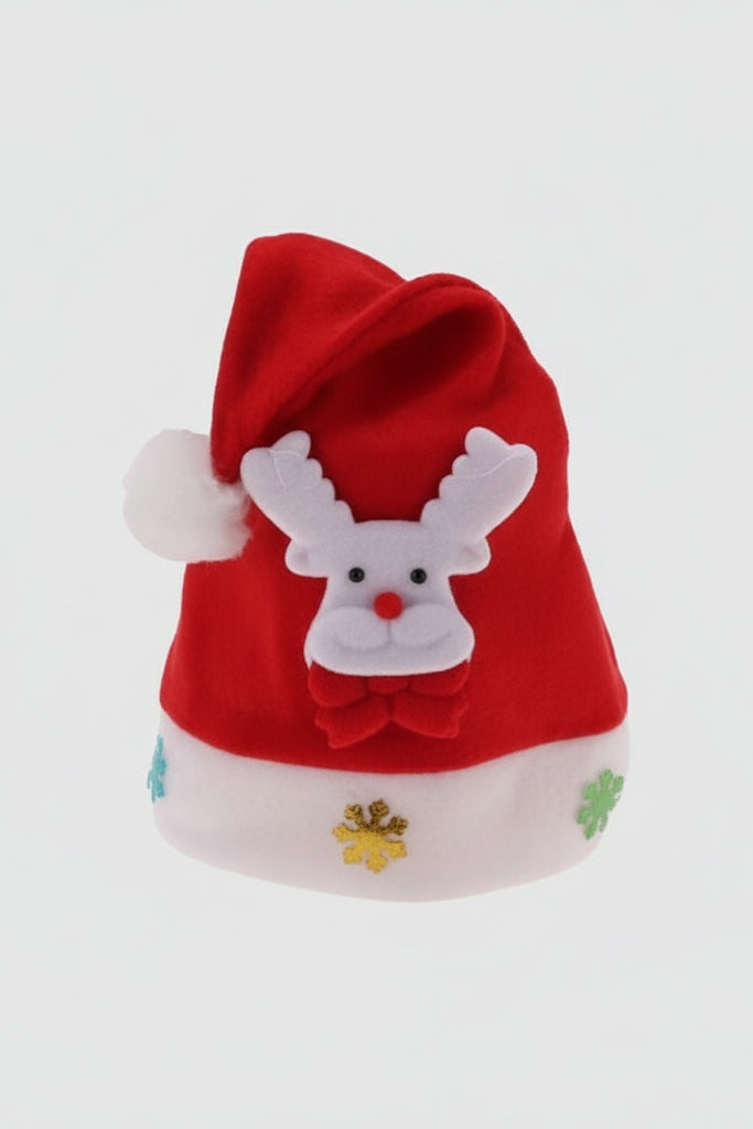 Festive Reindeer Pom-Pom Hat