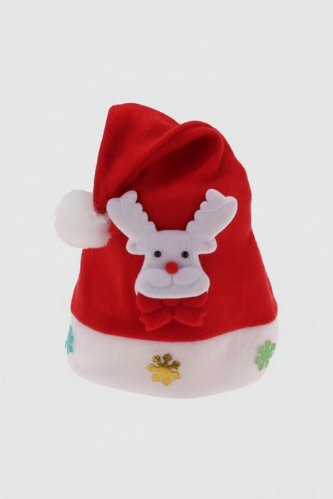 Festive Reindeer Pom-Pom Hat