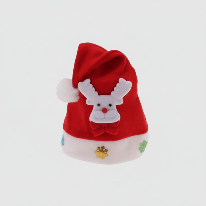 Festive Reindeer Pom-Pom Hat