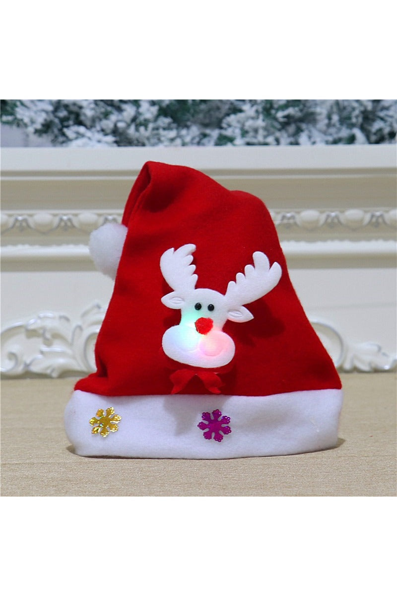 Festive Reindeer Pom-Pom Hat