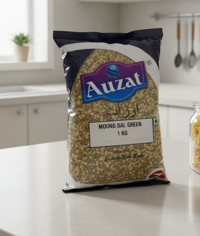 Auzat Moong Dal Green Split Green Gram with Skin 1kg
