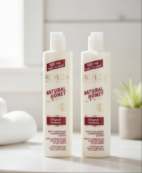Revlon Realistic Natural Honey Body & Hands Conditioning Lotion – Original Formula 600ml