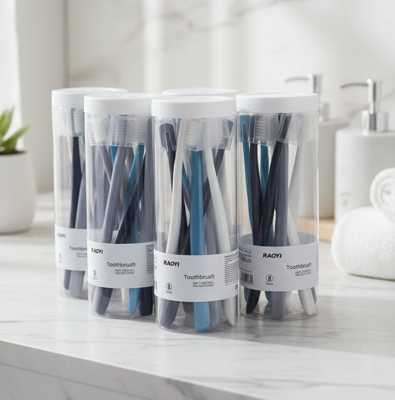 RAOYI Soft Bristle Toothbrushes – set of 8pcs