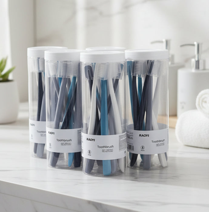 RAOYI Soft Bristle Toothbrushes – set of 8pcs