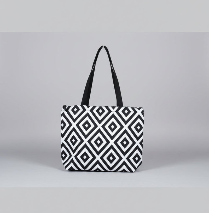 Black & White Geometric Tote Bag
