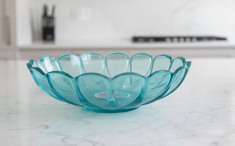 Scalloped Edge Glass Bowl