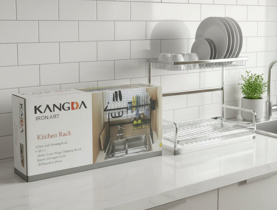 KANGDA Over-Sink Kitchen Organizer Rack