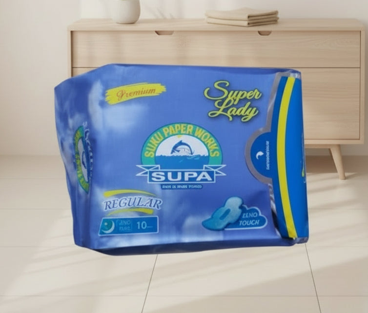 Super Lady Regular Sanitary Pads – Soft & Comfortable 10pcs