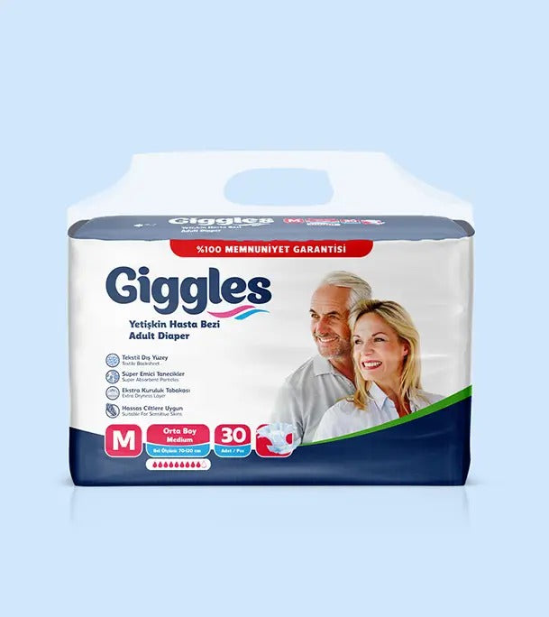 Giggles Adult Diapers – XL Unisex 30 pcs