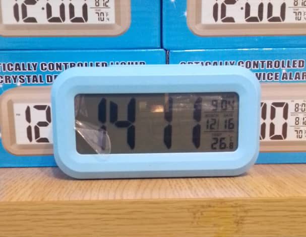 Digital LCD Alarm Clock with Temperature & Date Display