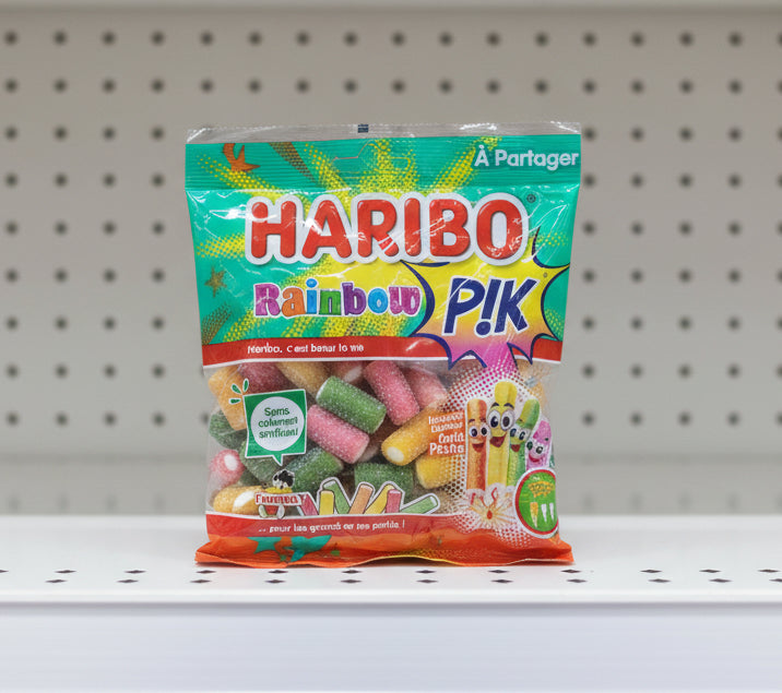 Haribo Rainbow Pik Sour Fruit Gummy Candy 200g