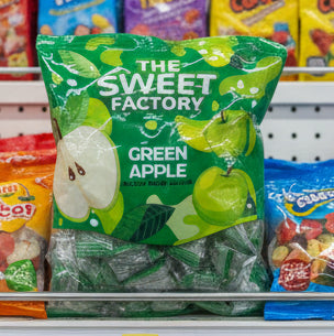 The Sweet Factory Green Apple Candy – Pillow Pack Edition 50 pcs 200g