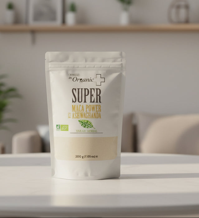Hemani Dr. Organic Super Maca Power & Ashwagandha Powder – Energy Focus & Vitality 200g