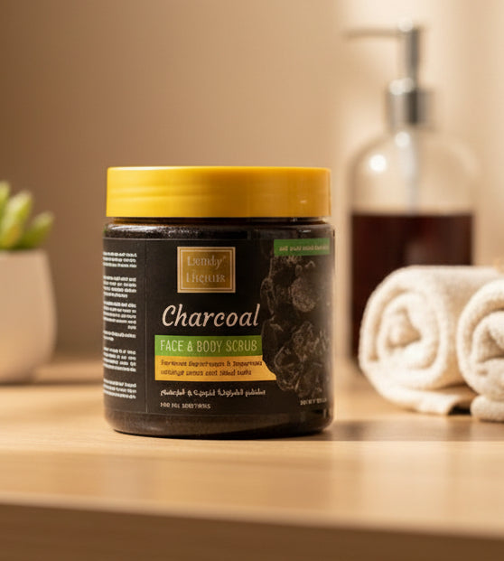 Pretty Be Charcoal Face & Body Scrub – Deep Cleansing & Detoxifying Paste 500ml