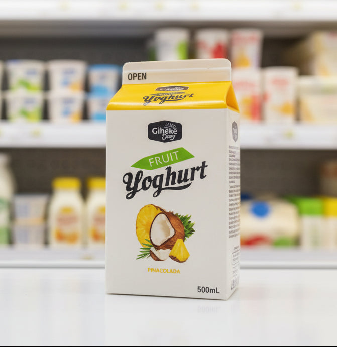 Giheke Dairy Fruit Yoghurt – Piña Colada Flavour Pineapple & Coconut 500ml