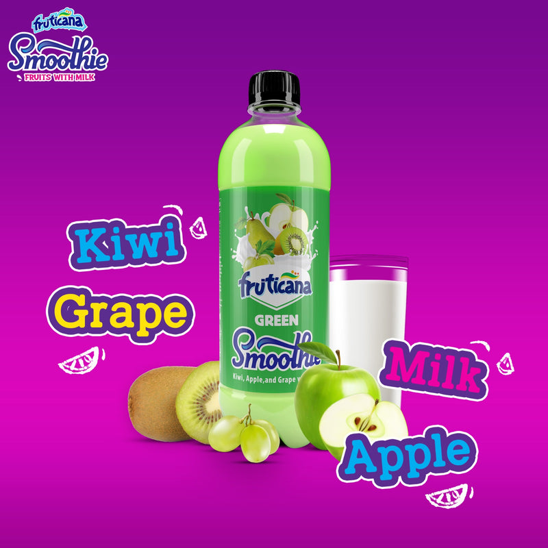 Fruticana Green Smoothie with Milk – Kiwi, Apple & Grape Refresh 500ml