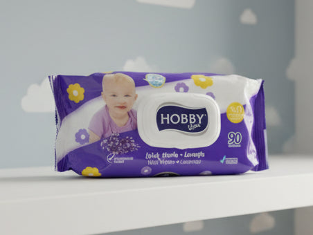 HOBBY Lavender Wet Wipes – 90 Count