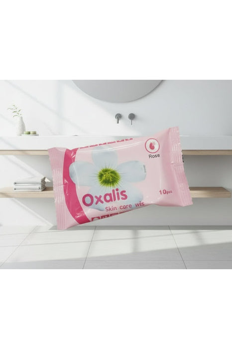 Oxalis Skin Care Wipes – Rose Scent 10 Pieces