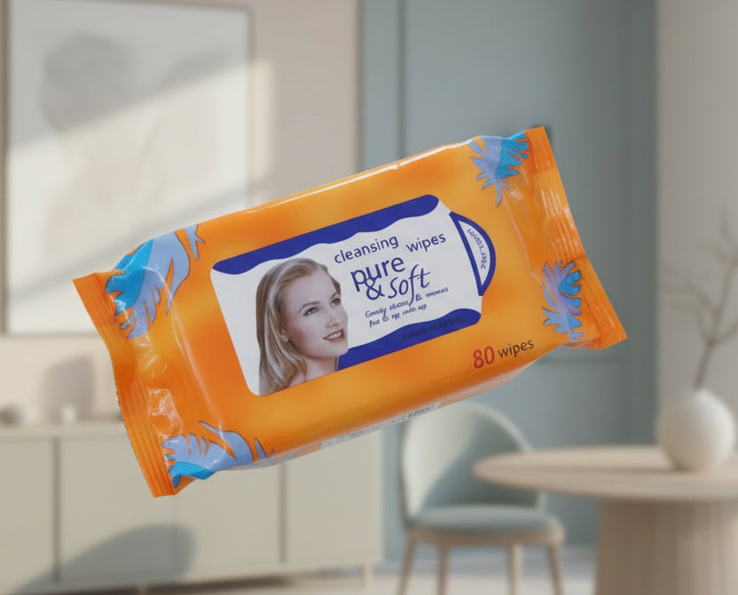 Pure & Soft Cleansing Wipes – Gentle & Refreshing 80 Wipes